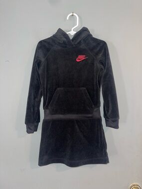 Nike Girls Velour Hooded Sweatshirt Dress Size 4T‎